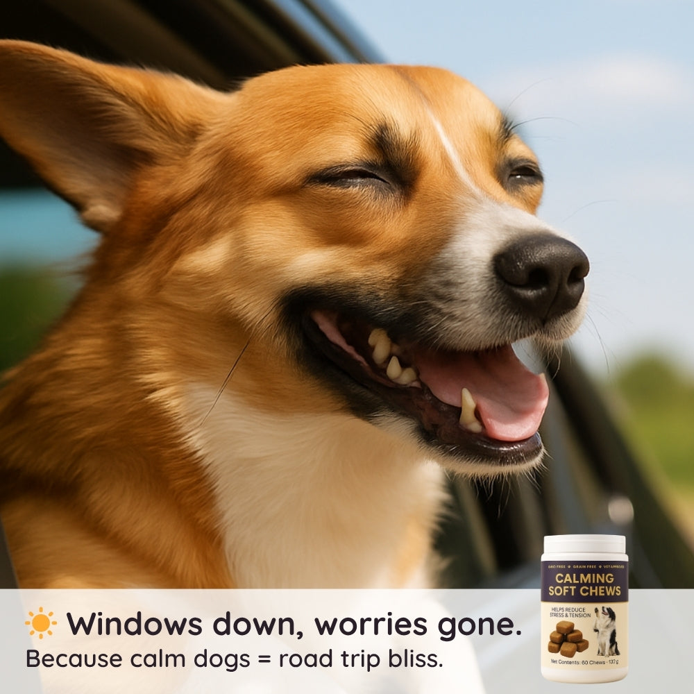 Calming Soft Chews for Dogs – Non-Drowsy, Vet-Formulated (60 Chews)