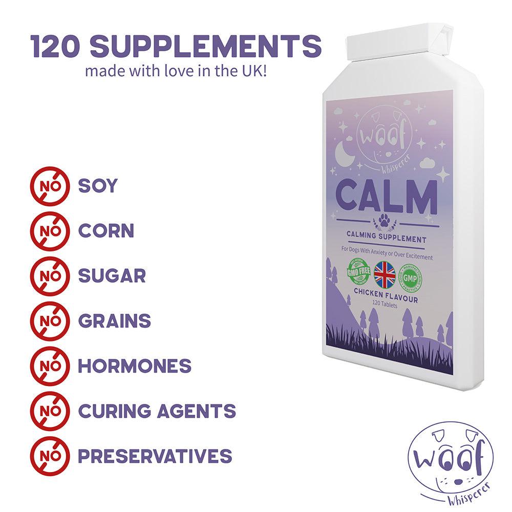 CALM - Anxious, Reactive or Hyperactive Dog Supplement