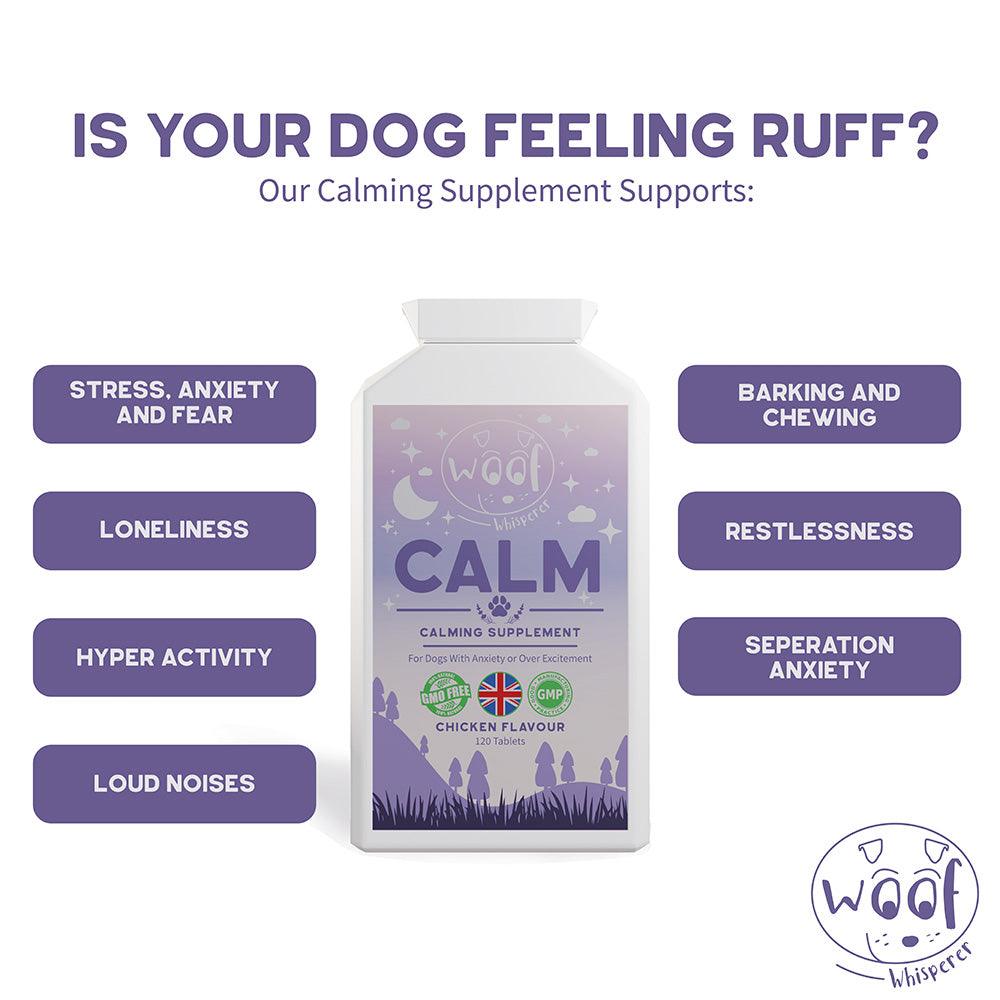 CALM - Anxious, Reactive or Hyperactive Dog Supplement