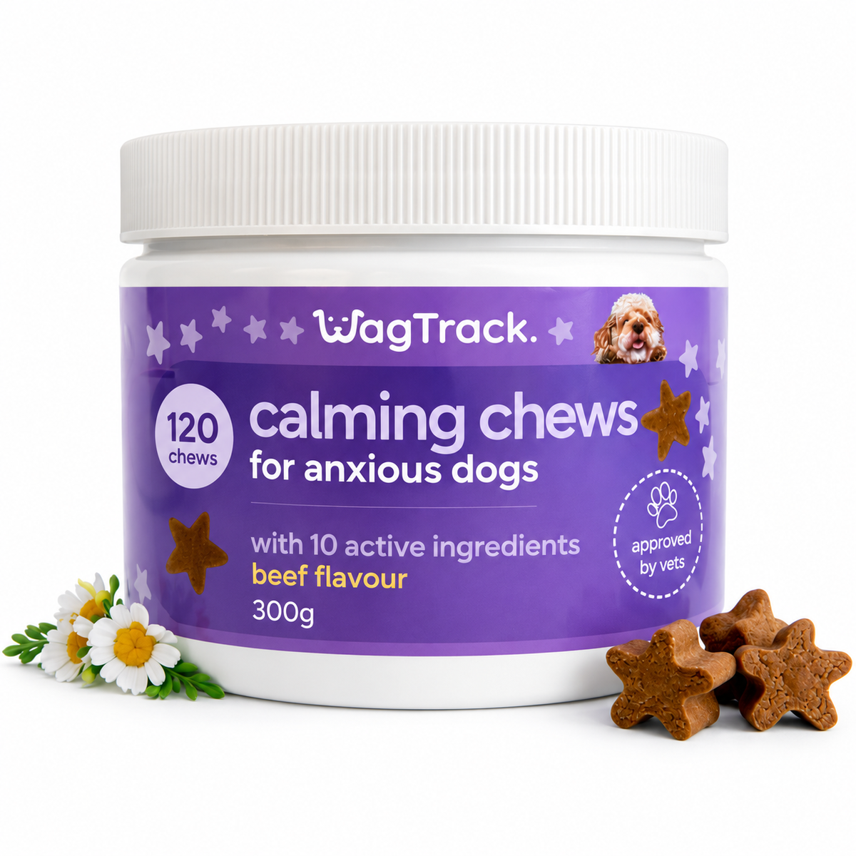 Calming Soft Chews for Dogs – Non-Drowsy, Vet-Formulated